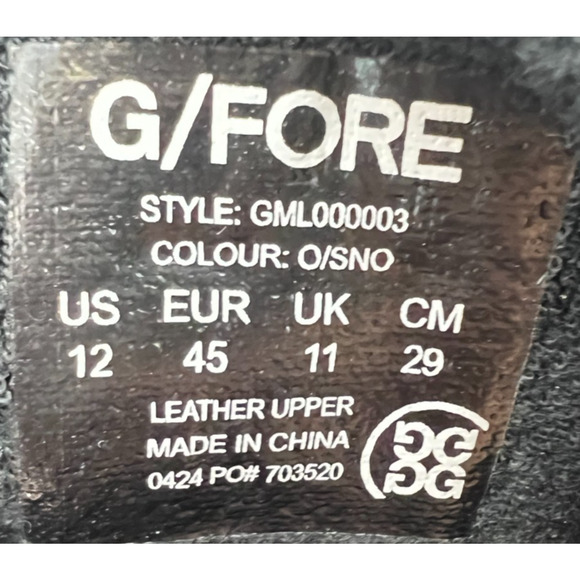 G/Fore G.112 Leather Mid-Top Street Shoe Black/White Men\'s Size 12 New main image 8